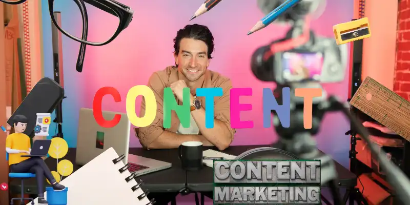 a man is sitting for creating business content marketing for advertisement A man is sitting for creating business content marketing for advertisement
